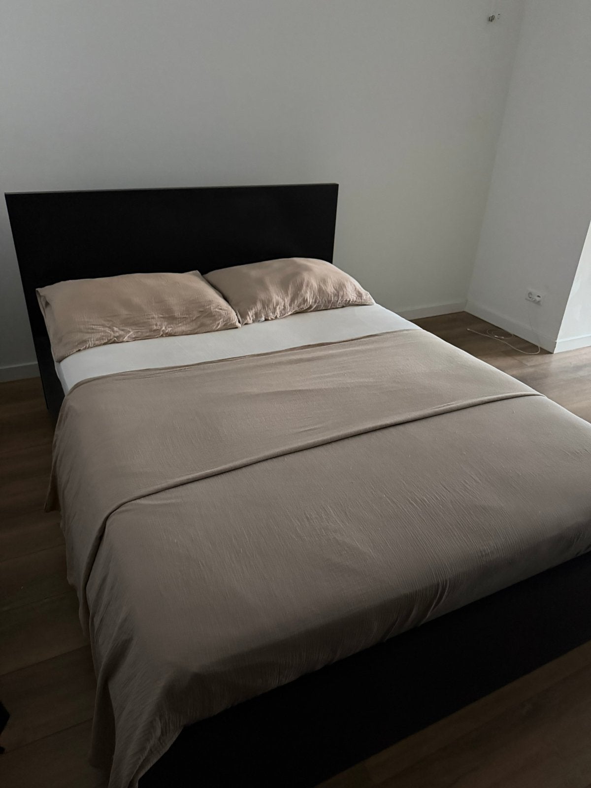 IKEA MALM bedframe zwart, inclusief matras, Ophalen, Zwart, Tweepersoons, 140 cm