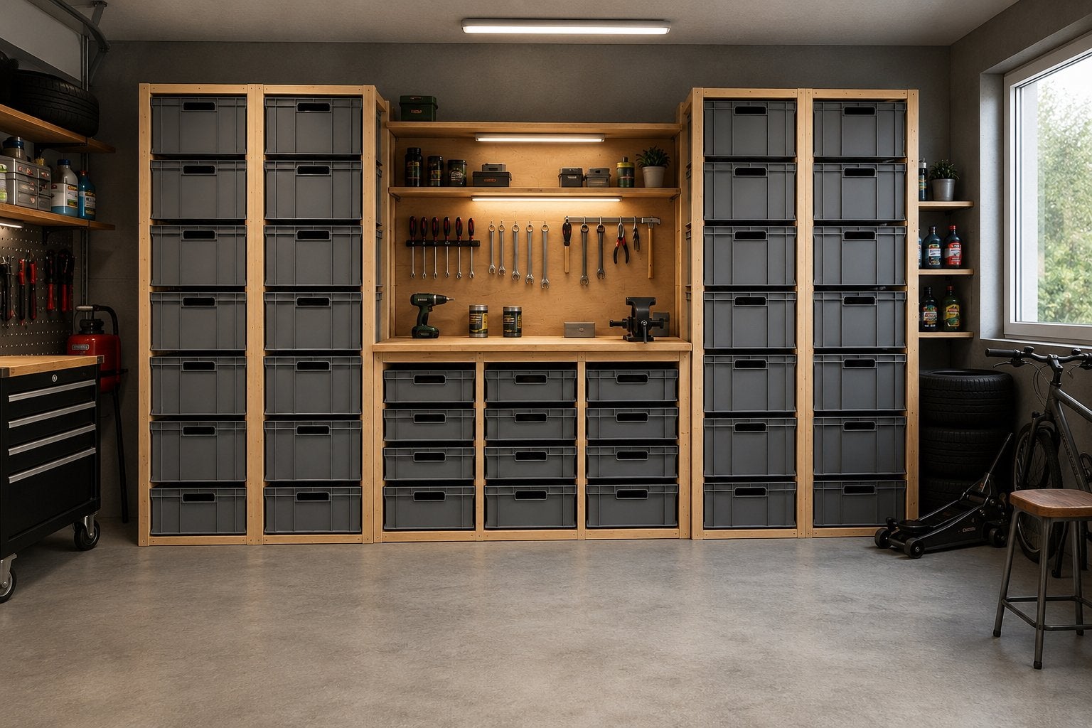 Modulair opbergsysteem voor garage, werkplaats of zolder, Verzenden