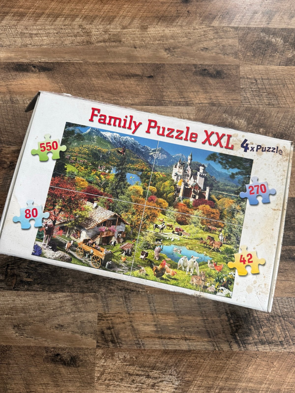 Family Puzzel XXL 4x Puzzel - Boerderij & Kasteel, Ophalen of Verzenden, 500 t/m 1500 stukjes, Nieuw, Legpuzzel