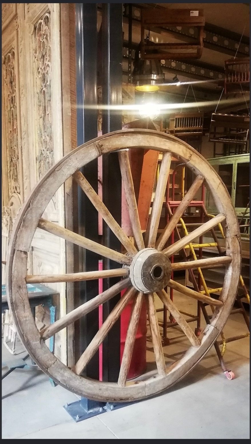 Gezocht karrewiel - 100 cm diameter, Ophalen of Verzenden