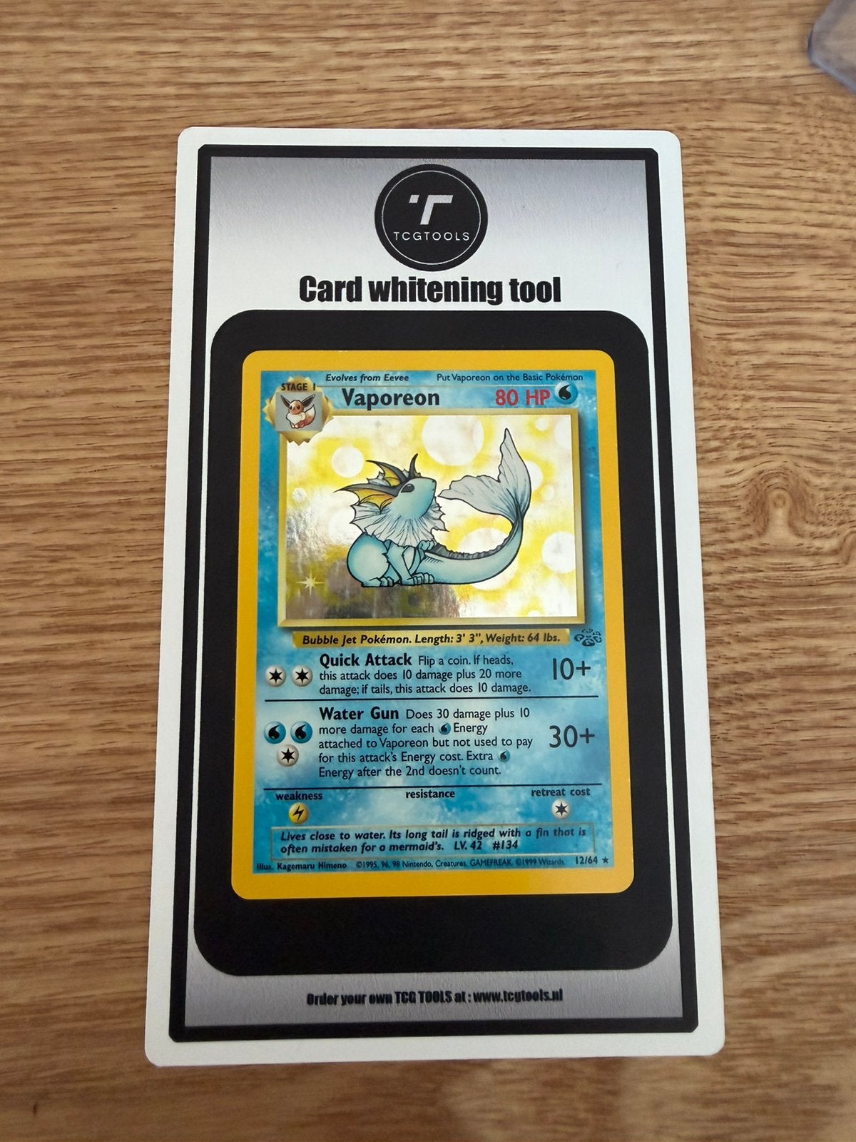 Vaporeon 12/64 Jungle NM+, Ophalen of Verzenden, Zo goed als nieuw