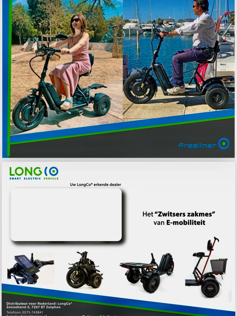 Super mooie/stoere elektrische driewiel step (scootmobiel), Ophalen, Zo goed als nieuw, Elektrische step (E-scooter)