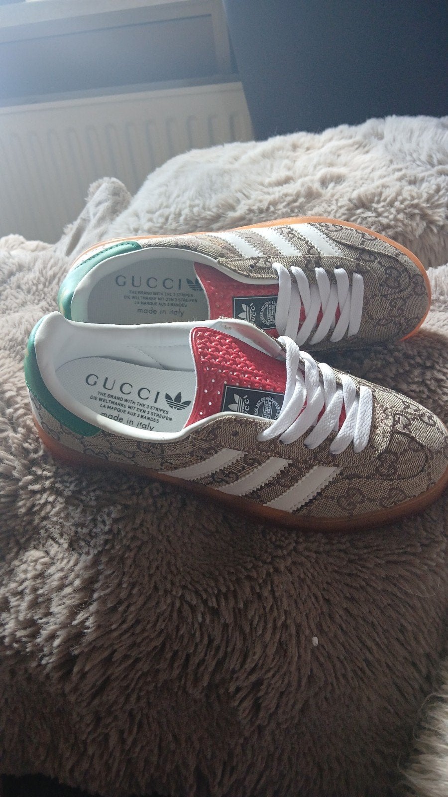 Adidas x Gucci Gazelle Sneakers, Adidas x Gucci, Bruin, Ophalen of Verzenden, Sneakers of Gympen