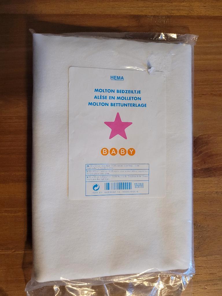 Molton Bedzeiltje/Matrasbeschermer v BabyBed 50x90 cm.Nieuw, Kinderen en Baby's, Kinderkamer | Beddengoed, Jongetje of Meisje
