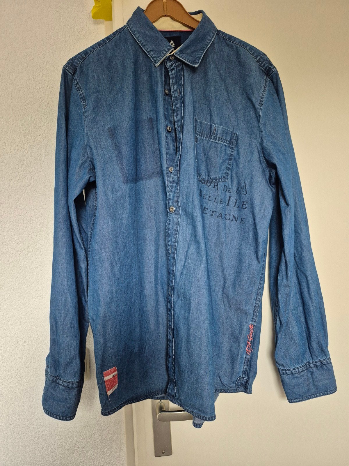 GAASTRA HEREN OVERHEMD MAAT XL, Ophalen, Zo goed als nieuw, Blauw, Halswijdte 43/44 (XL)