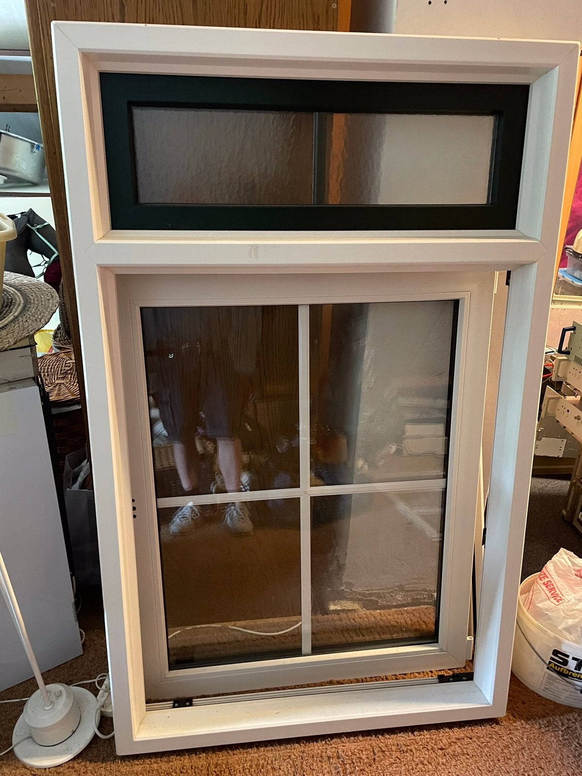 Kunststof kozijn met vast en draaikiep raam, Doe-het-zelf en Verbouw, Glas en Ramen, Gevelraam of Ruit, Ophalen