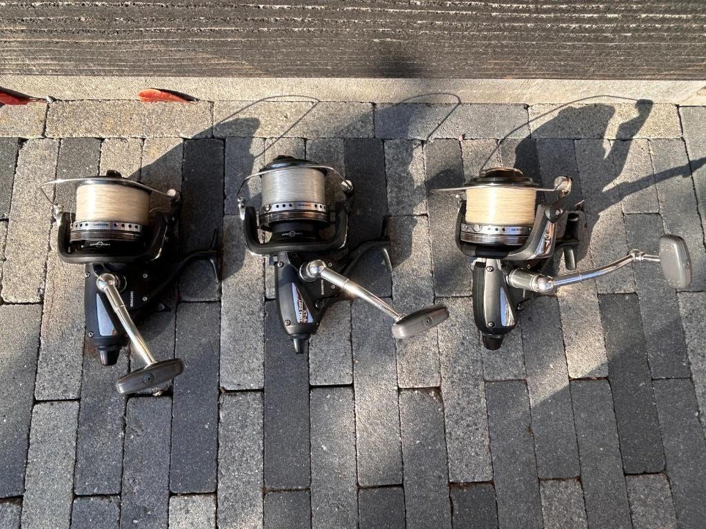 Shimano Baitrunners XTA Long Cast Molens 3 stk., Ophalen of Verzenden, Zo goed als nieuw, Molen