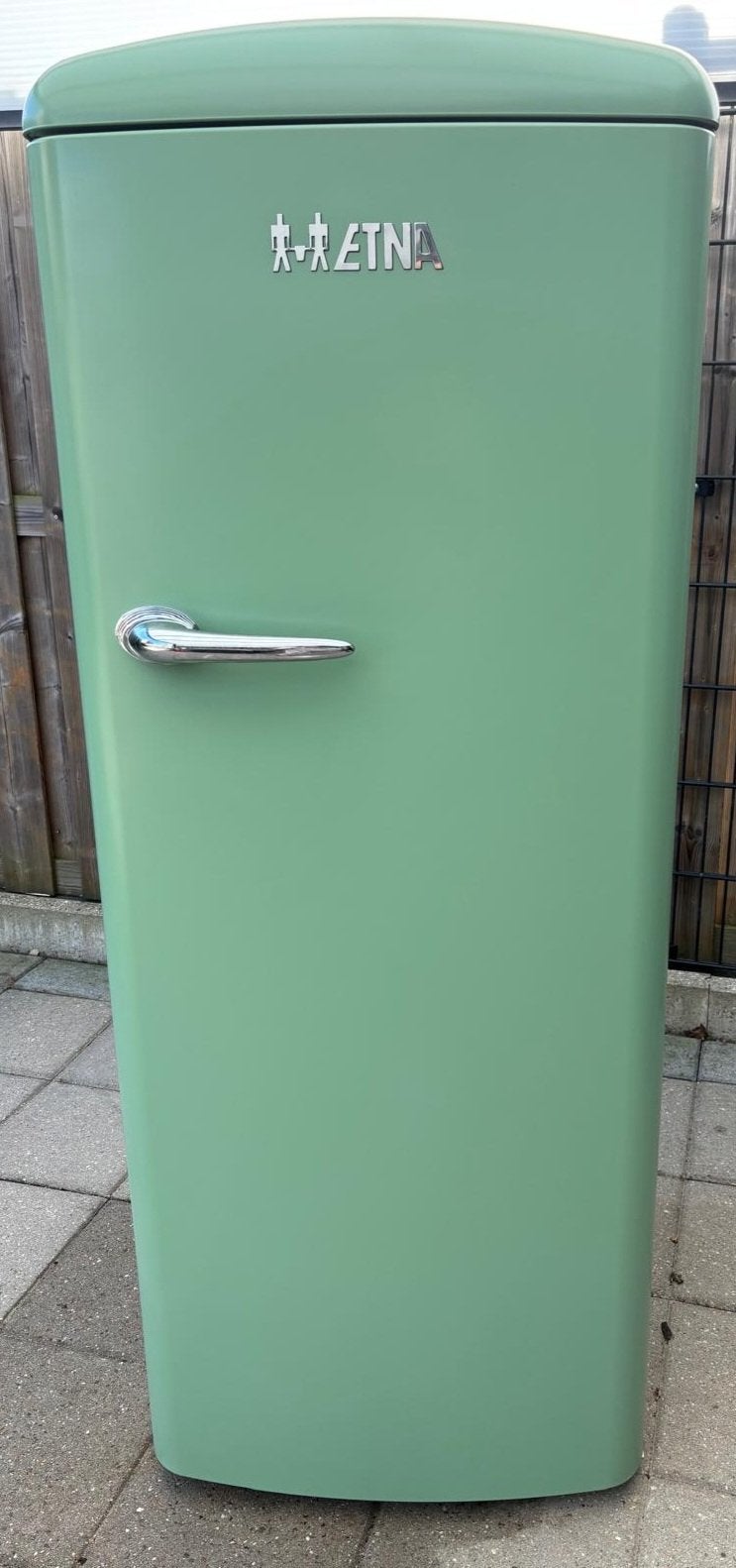 ETNA Retro Koelkast Groen, Witgoed en Apparatuur, Koelkasten en IJskasten, Ophalen, 150 tot 200 liter, Zo goed als nieuw, 140 tot 160 cm