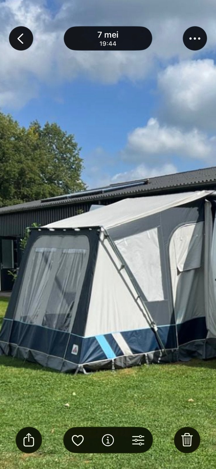Deeltent voor Caravan, Ophalen, Gebruikt, Tot en met 2
