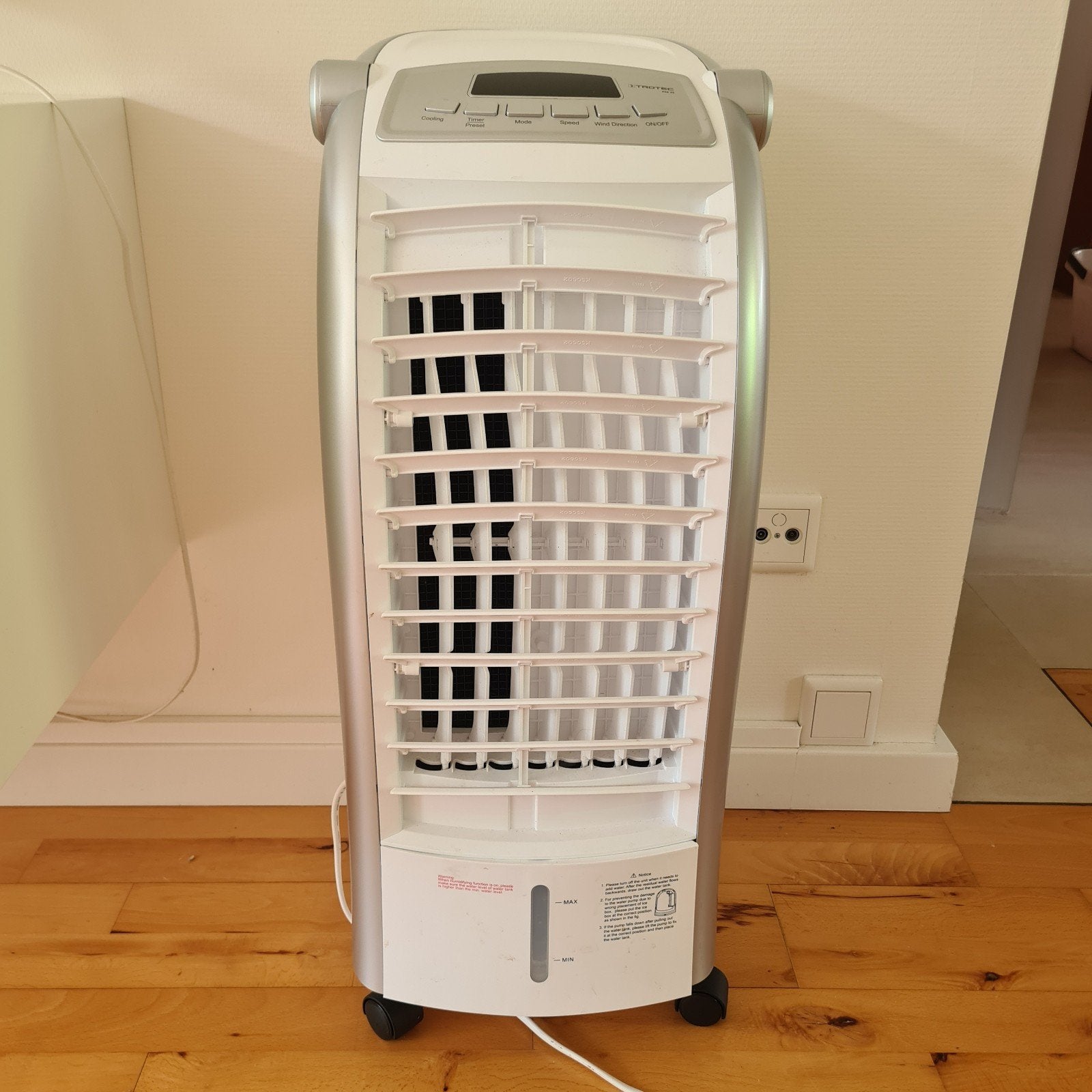 Aircooler , geen airco, Ophalen, Minder dan 60 m³, 3 snelheden of meer, Staande ventilator