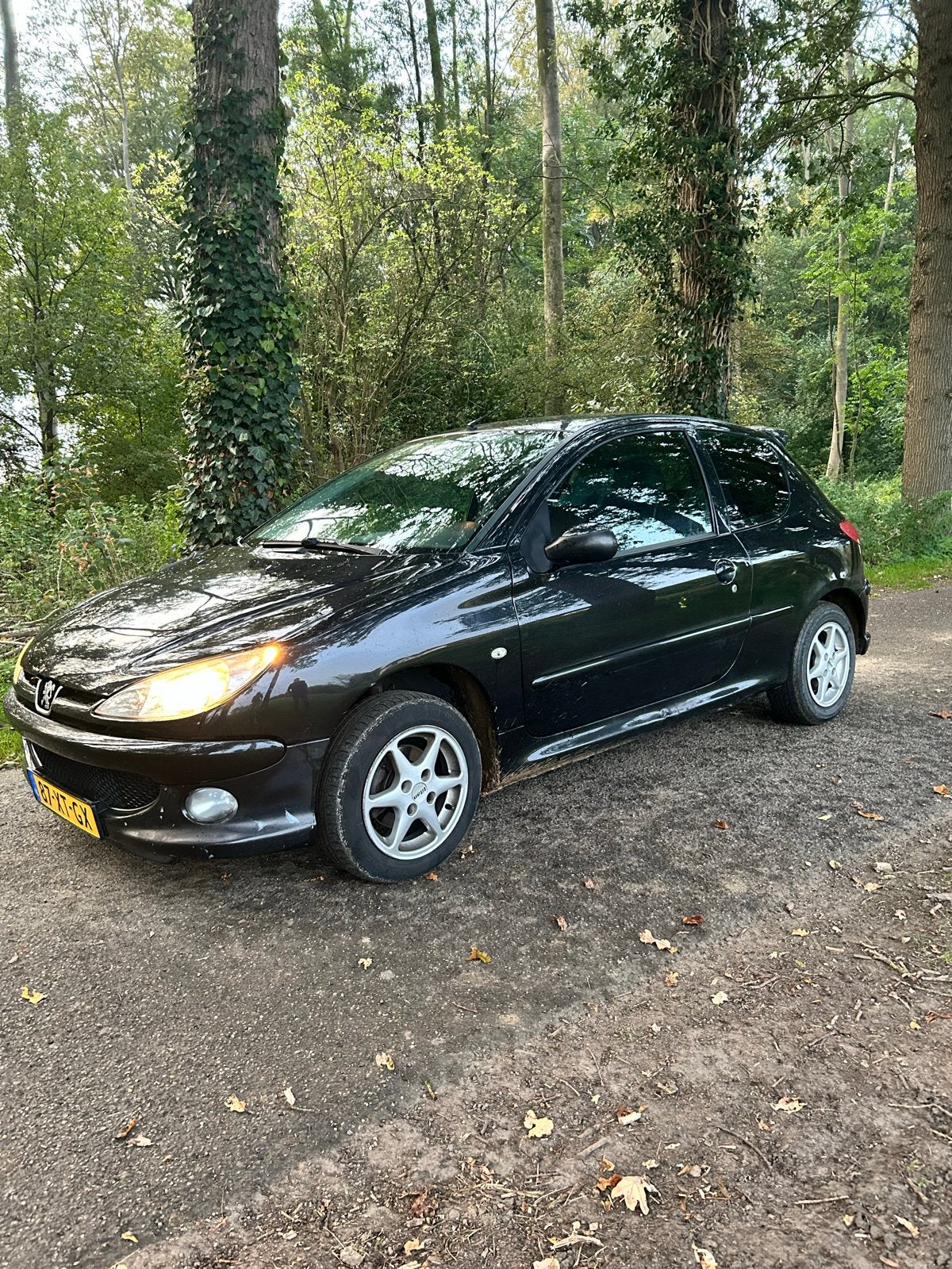 Peugeot 206 1.4 3D 2007 Zwart, Auto's, Voorwielaandrijving, 31 €/maand, 4 cilinders, Zwart