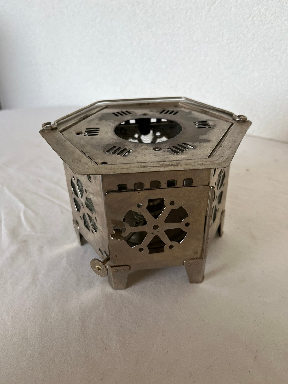Theelichtje Vintage Theelicht Thee Licht Lichtje Metalen, Antiek en Kunst, Ophalen of Verzenden