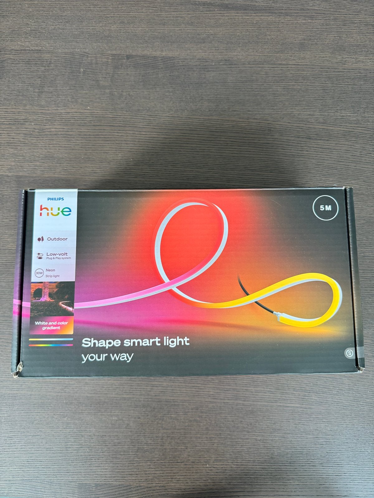 Philips Hue Outdoor Neon Lightstrip Mulitcolor 5 meter, Kunststof, Meerkleurig, Ophalen of Verzenden, Dimbaar