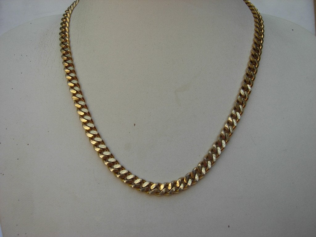 DOUBLÉ SCHAKEL KETTING., Verzenden, Overige materialen, Ketting, Verguld