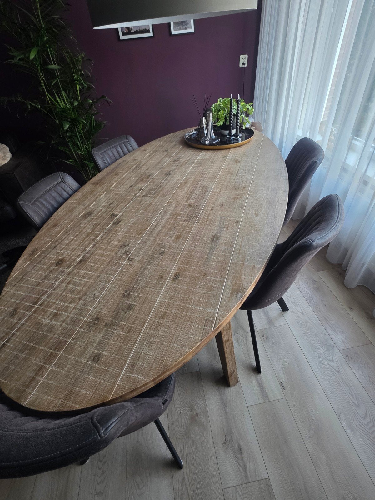 Te koop mooie ovale eettafel lang 220 cm breed 110 cm, Huis en Inrichting, Tafels | Eettafels, Ophalen, Ovaal, 200 cm of meer