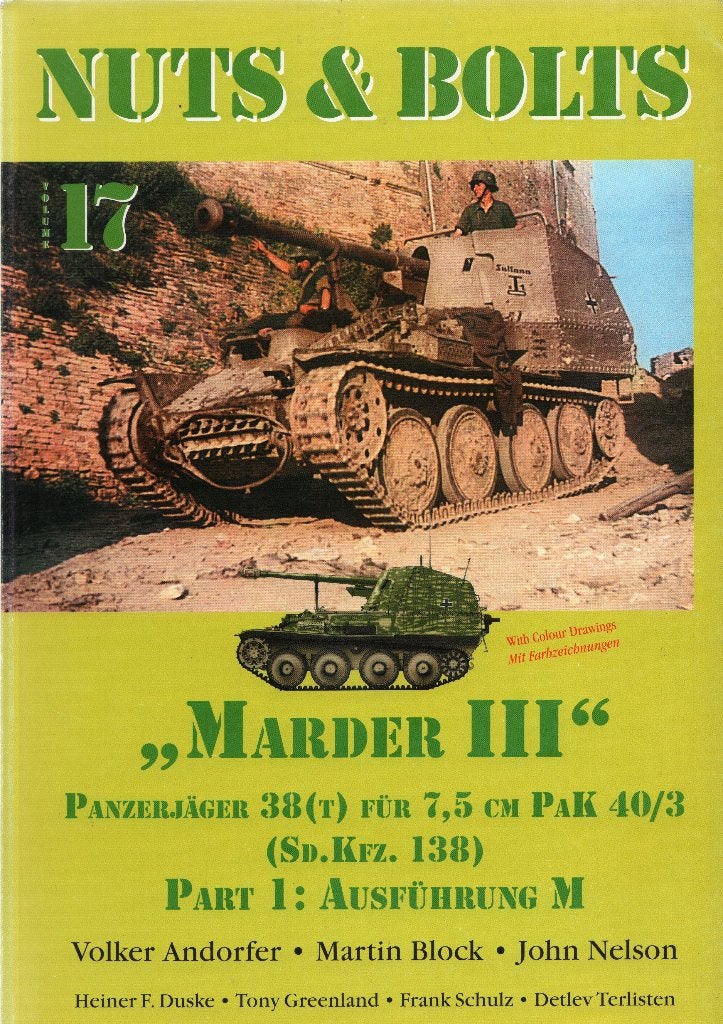 Nuts & Bolts Vol 17 Marder III sdkfz 138, Boeken, Verzenden, Voor 1940, Zo goed als nieuw, Landmacht