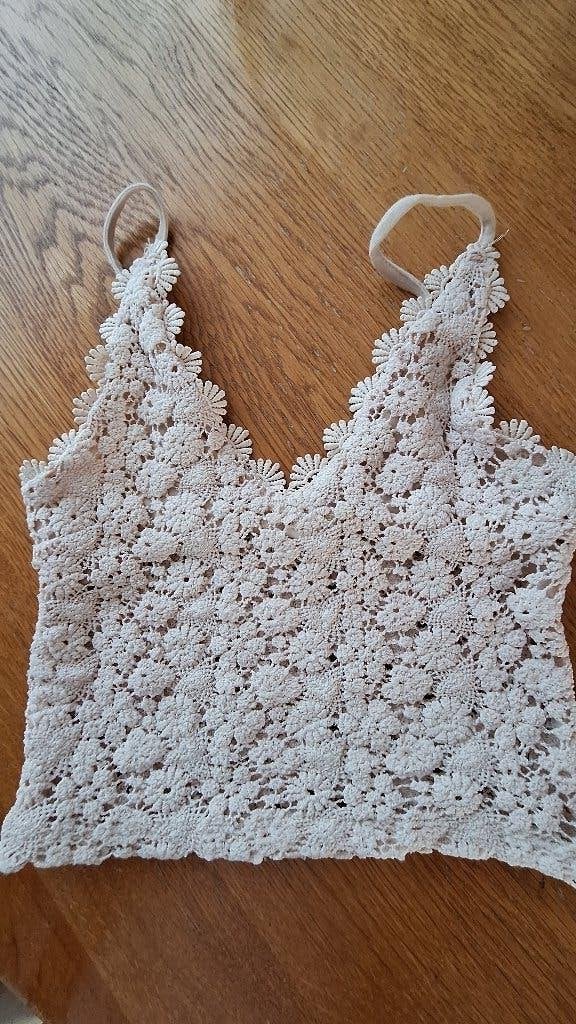 Gehaakte top H&m maat XS, H&M, Ophalen of Verzenden, Zo goed als nieuw, Zonder mouw