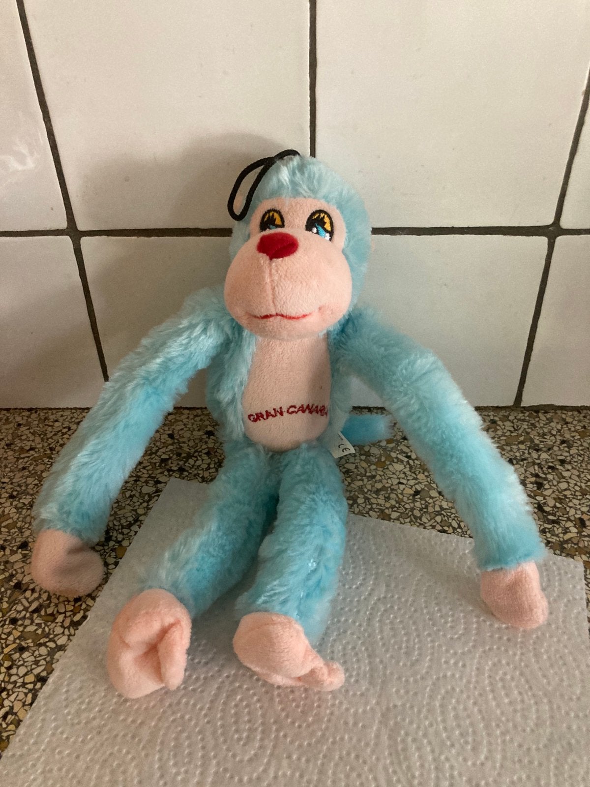 Knuffel aap met geluid, Ophalen of Verzenden, Zo goed als nieuw, Overige typen