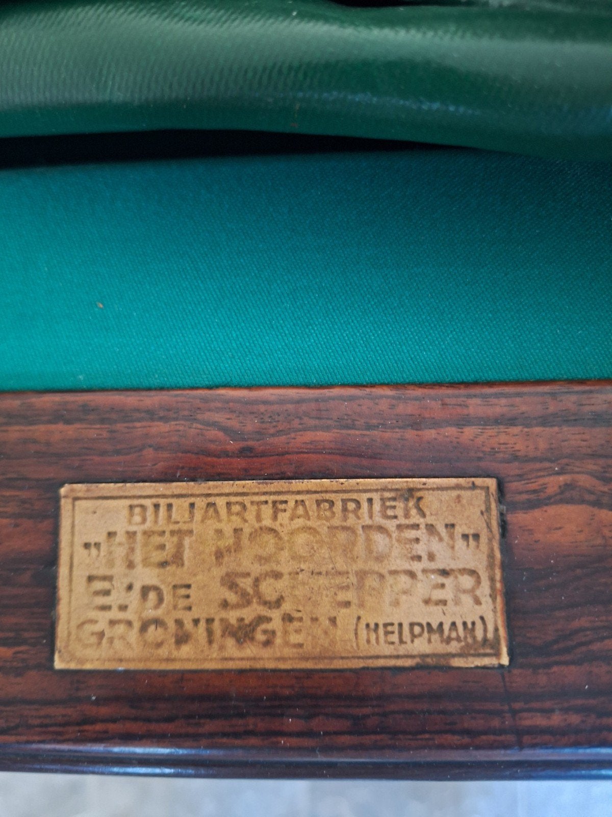 Prachtige verwarmde biljarttafel Schepper met toebehoren, Ophalen of Verzenden, Gebruikt, Biljarttafel