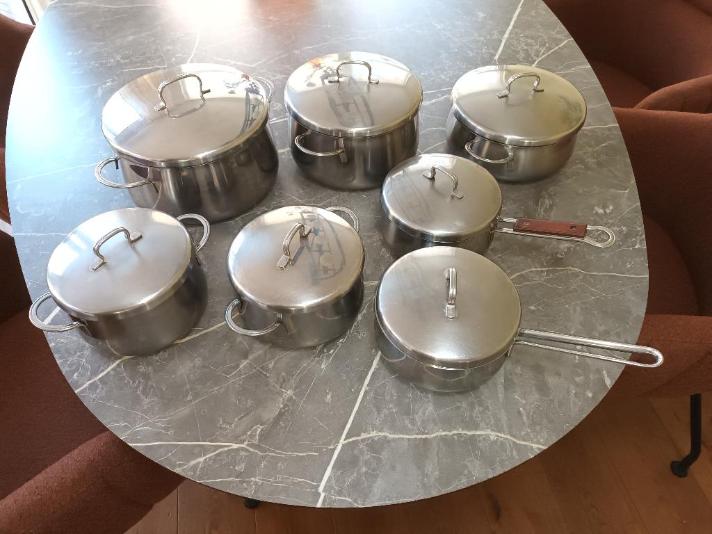 Fissler pannenset, Ophalen, Gebruikt, Rvs, Pannenset