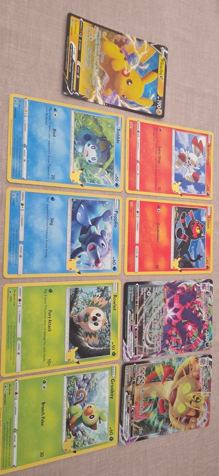 Pokémon Promo Bundel - 9 stuks (Pikachu V, 2x VMAX & 25th An, Ophalen of Verzenden, Zo goed als nieuw, Meerdere kaarten