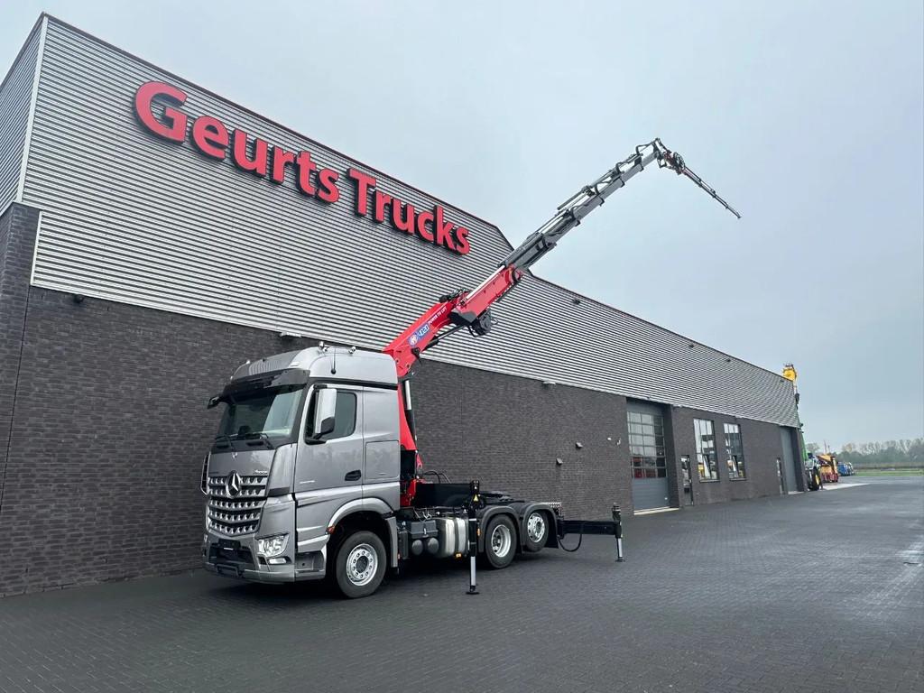 Mercedes-Benz Actros 2553 6X2 TREKKER +HMF 4020 K6 +FJ 600 K, Auto's, Automaat, Euro 6, Mercedes-Benz, Bedrijf