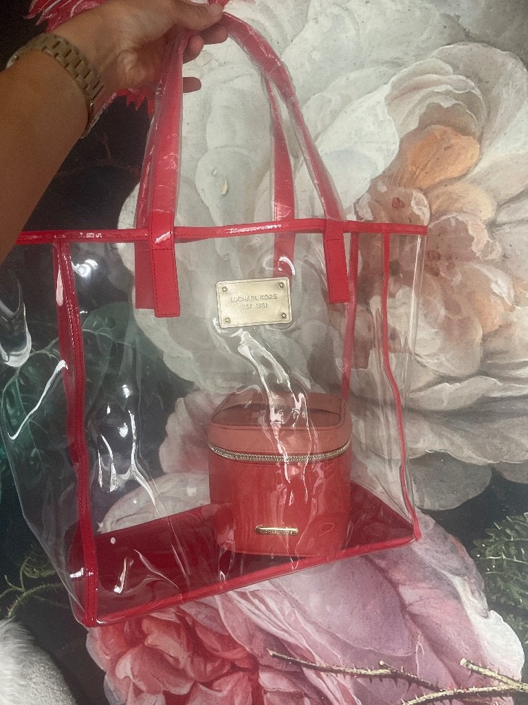 Michael Kors tas en toilettas, Ophalen, Nieuw, Oranje, Schoudertasje