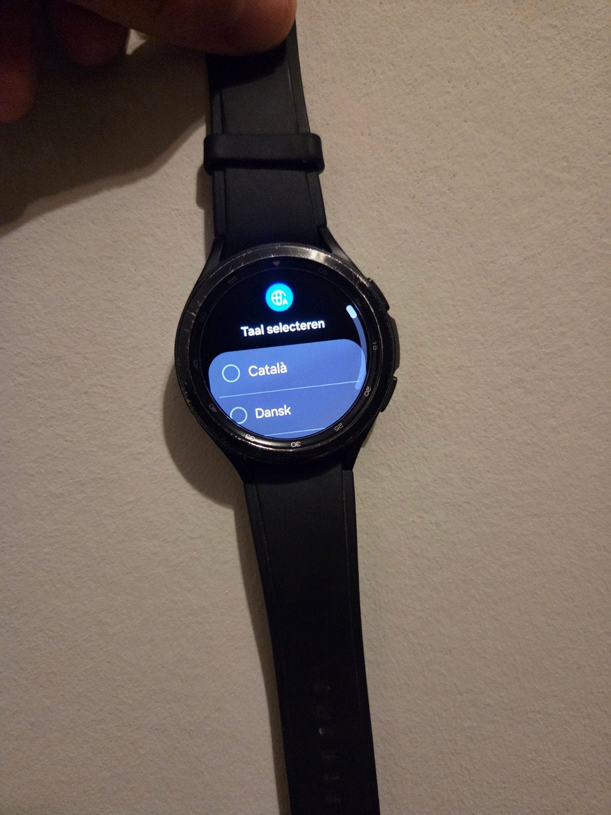 Samsung galaxy smartwatch 4 zwart rubberen bandjes, Gebruikt, Zwart, Samsung ⌚️, Ophalen of Verzenden