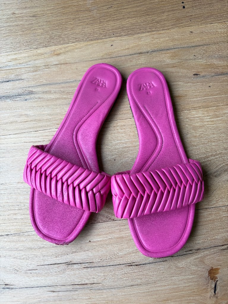 Zara sandalen, Zara, Zo goed als nieuw, Roze, Sandalen of Muiltjes