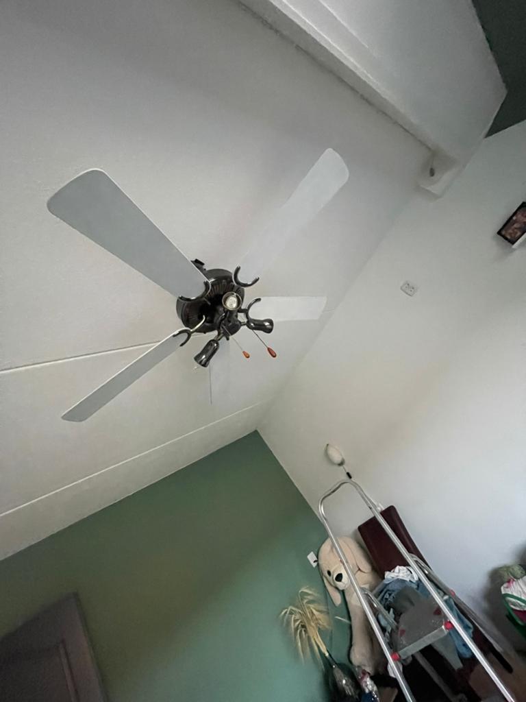 Te koop plafond ventilator met led licht, Ophalen, Zo goed als nieuw, Plafondventilator