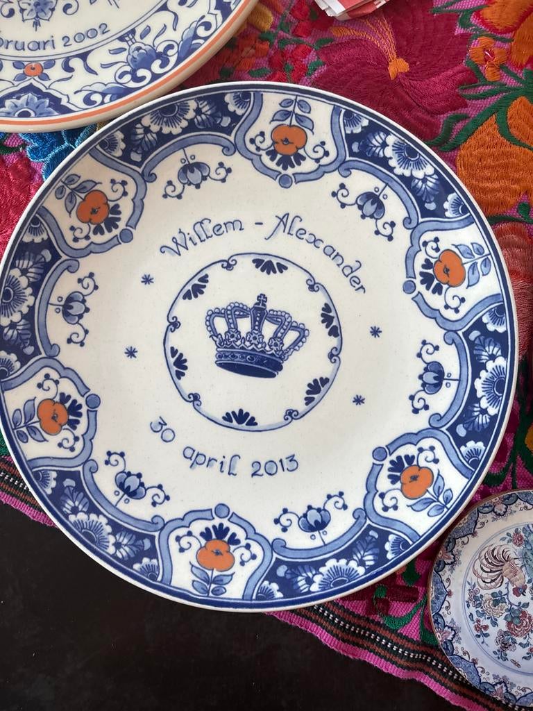 Royal Delft Willem-Alexander inhuldigingsbord 2013, Ophalen of Verzenden