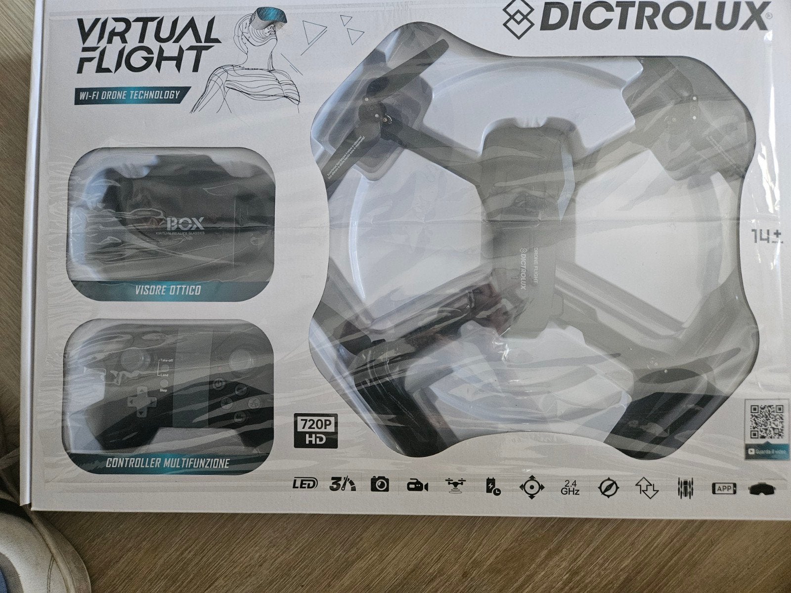 Dictrolux Virtual Flight Drone met 720p HD Camera, Ophalen, Basiskwaliteit, Speelgoeddrone, Zo goed als nieuw