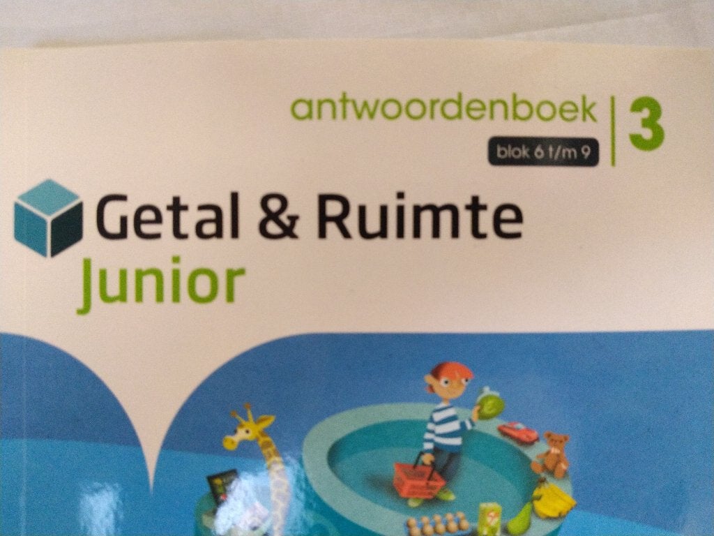 Getal en Ruimte Junior-Groep 3- Antwoordenboek Blok 6 t/m 9, Ophalen of Verzenden, Zo goed als nieuw, Overige niveaus, Overige vakken