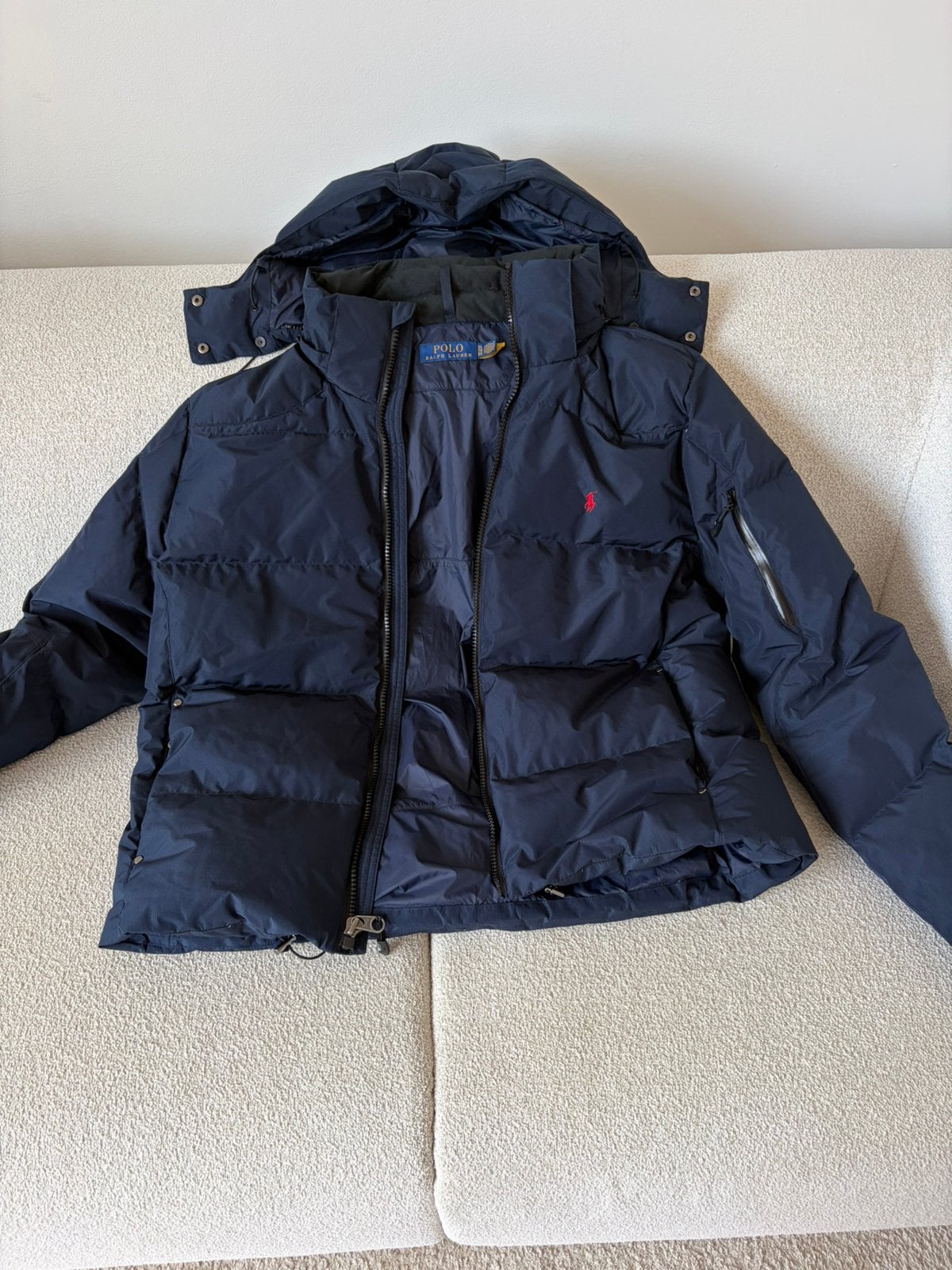 Polo ralph laueren puffer jas ski versie, Ophalen of Verzenden, Zo goed als nieuw, Maat 56/58 (XL), Blauw