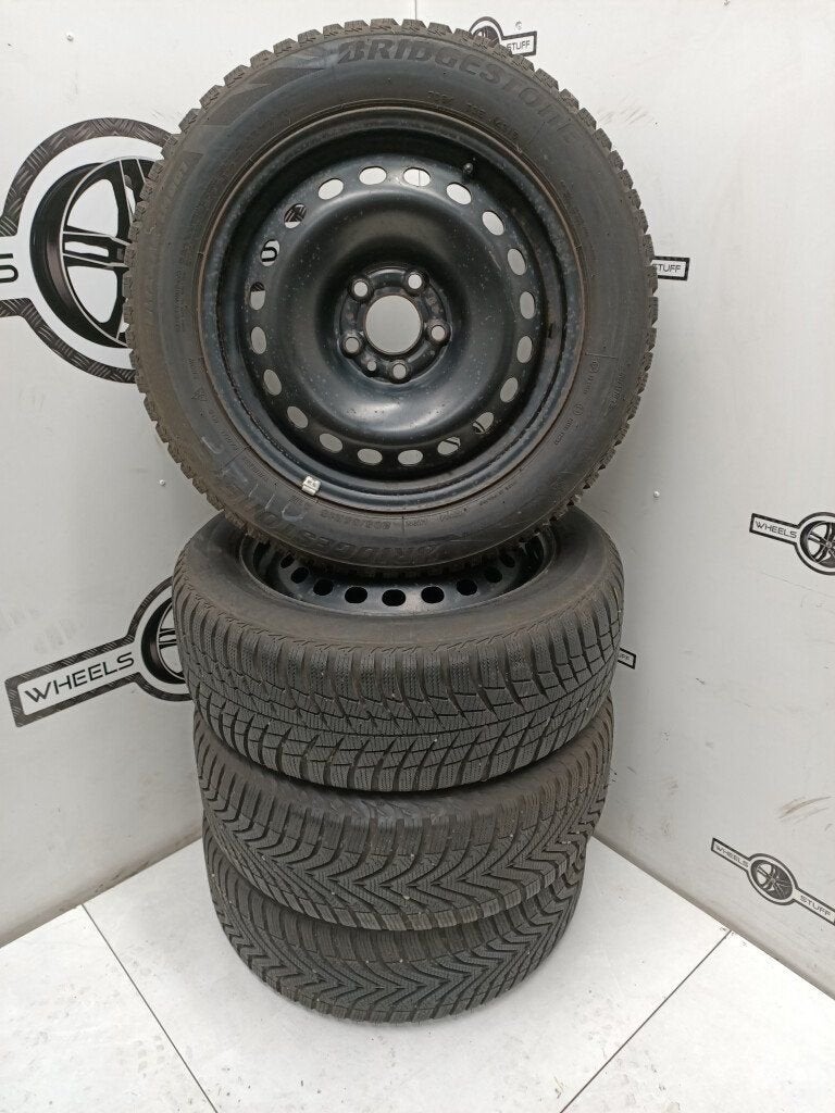 Opel Alfa Saab staal velgen 16"inch winterbanden 5x110, Ophalen, Gebruikt, 16 inch, Banden en Velgen