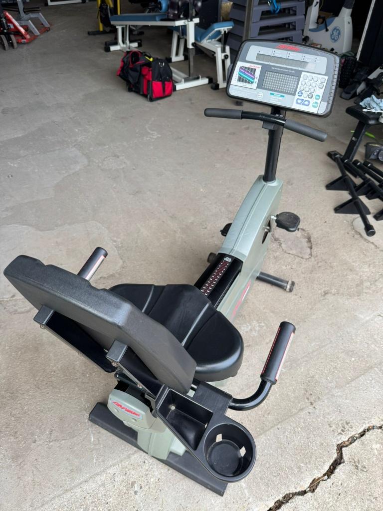 Life fitness recumbent bike 9500HR, Sport en Fitness, Ophalen, Life Fitness, Gebruikt, -
