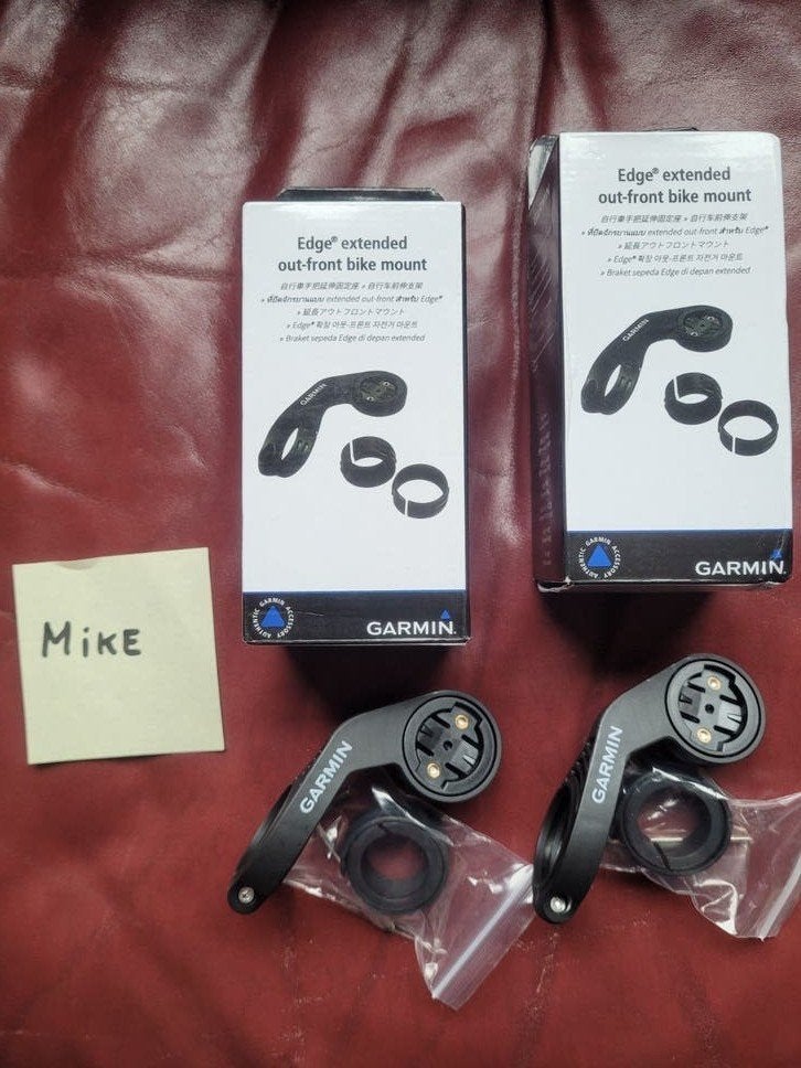 2x Garmin edge fietsnavigatie, extended out front bike mount, Ophalen of Verzenden