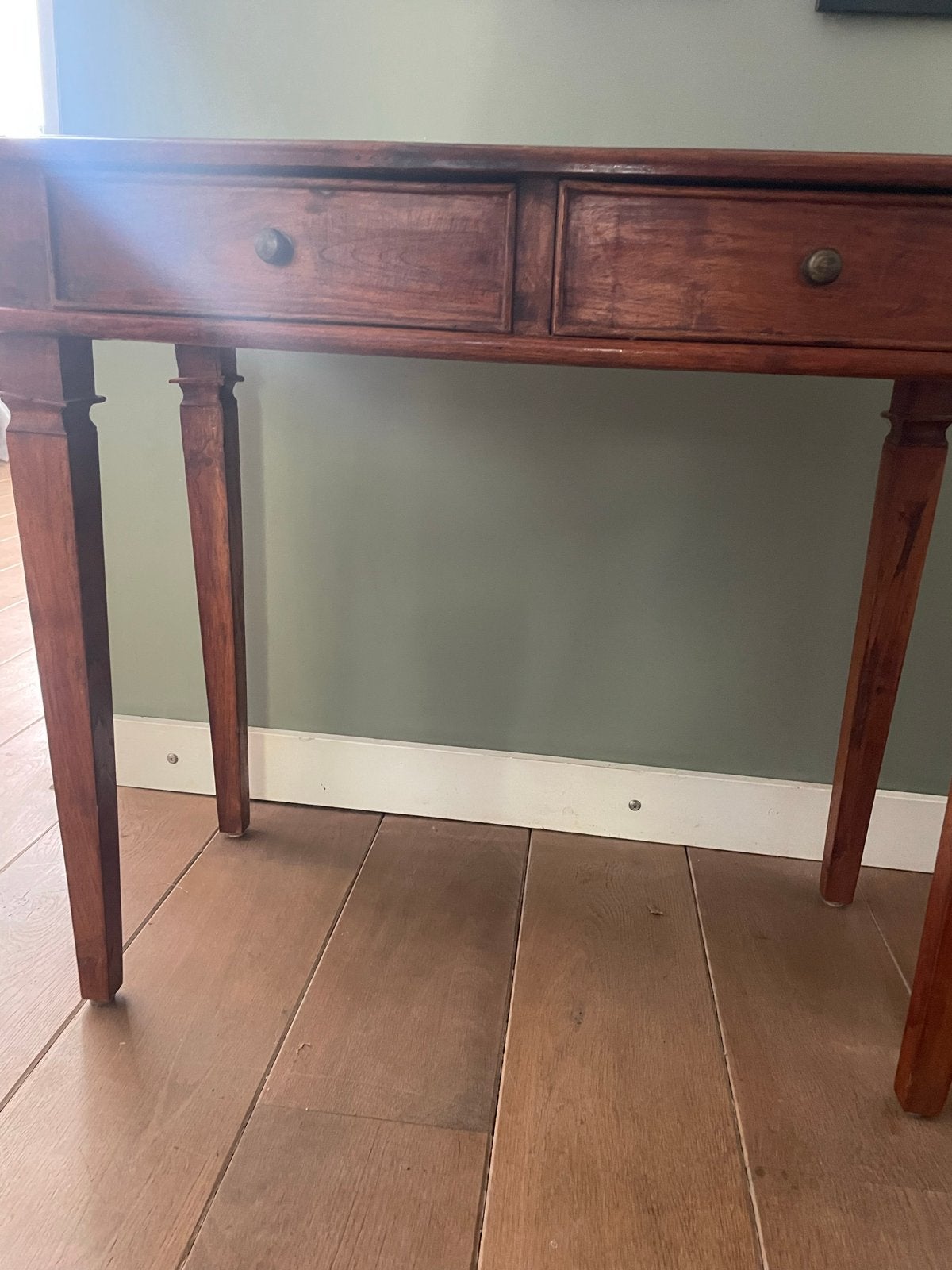 Stijlvolle Teak Houten Bijzettafel met Lades, Huis en Inrichting, Ophalen, Gebruikt, 75 cm of meer, 60 cm of meer
