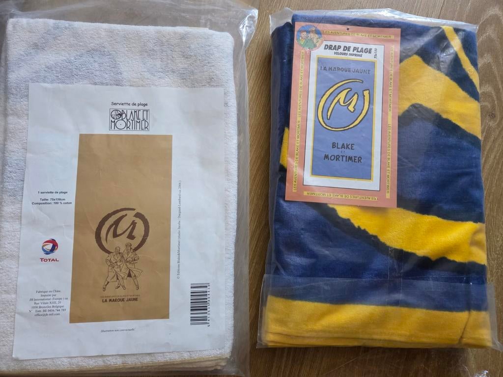 2x Blake en mortimer het gele teken handdoeken, Verzamelen, Ophalen of Verzenden, Nieuw