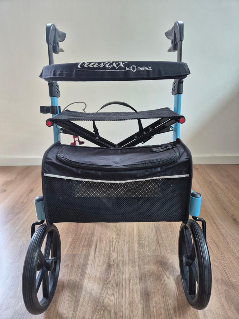 Medipoint travixx opvouwbare Rollator in zeer goede staat, Ophalen, Opvouwbaar, Gebruikt