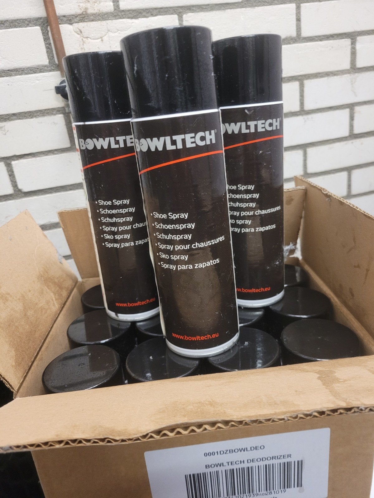 Bowltech Deodorizer Schoen Spray - Doos van 12, Kleding | Dames, Schoenen, Nieuw, Overige typen, Zwart, Ophalen