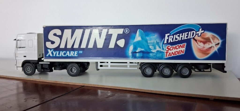 vrachtwagen oplegger model, Ophalen of Verzenden, Zo goed als nieuw, Bus of Vrachtwagen, Lion Toys