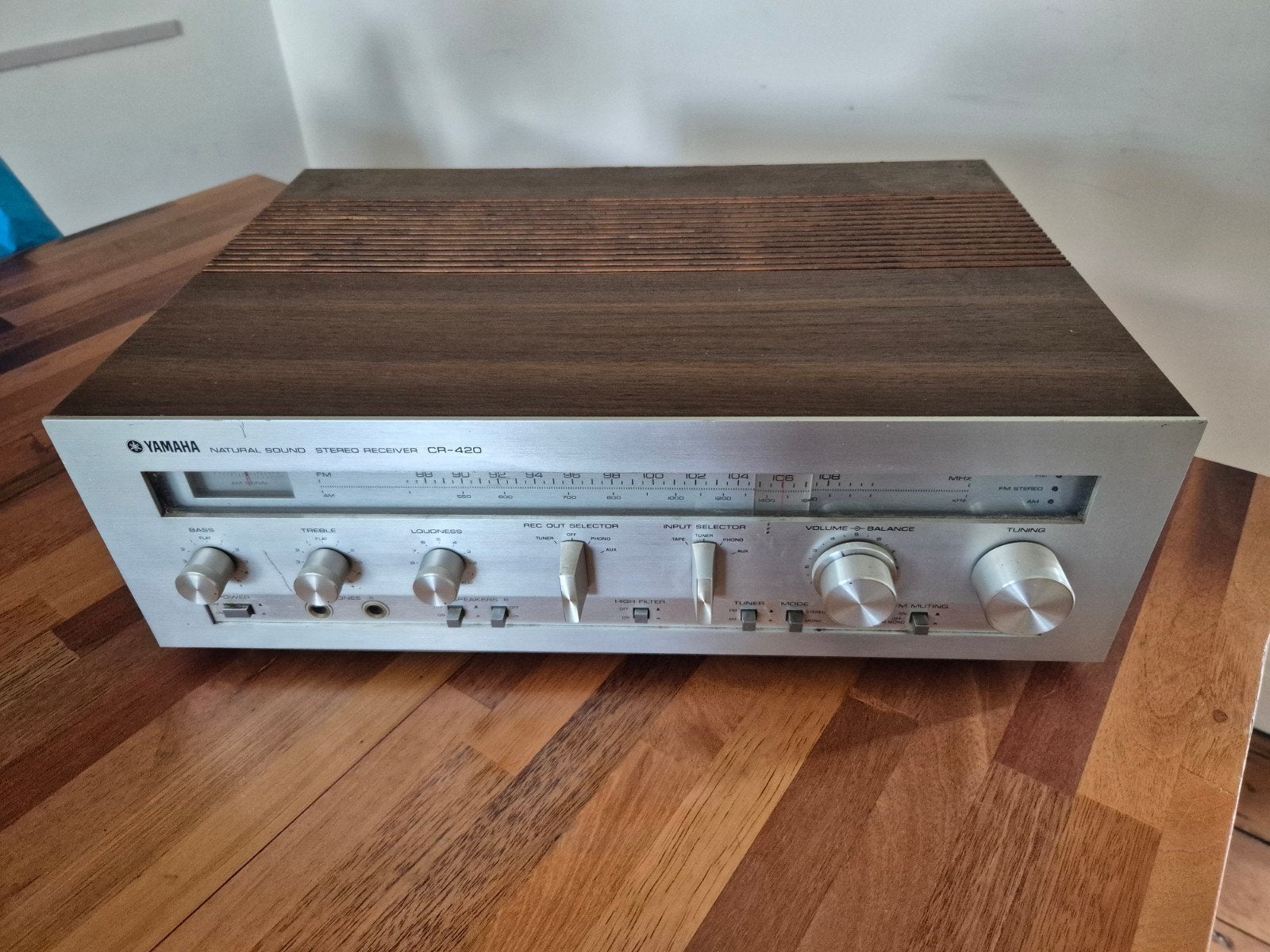 Yamaha CR-420 Natural Sound Stereo Receiver, Gebruikt, Yamaha, Ophalen of Verzenden, Minder dan 60 watt