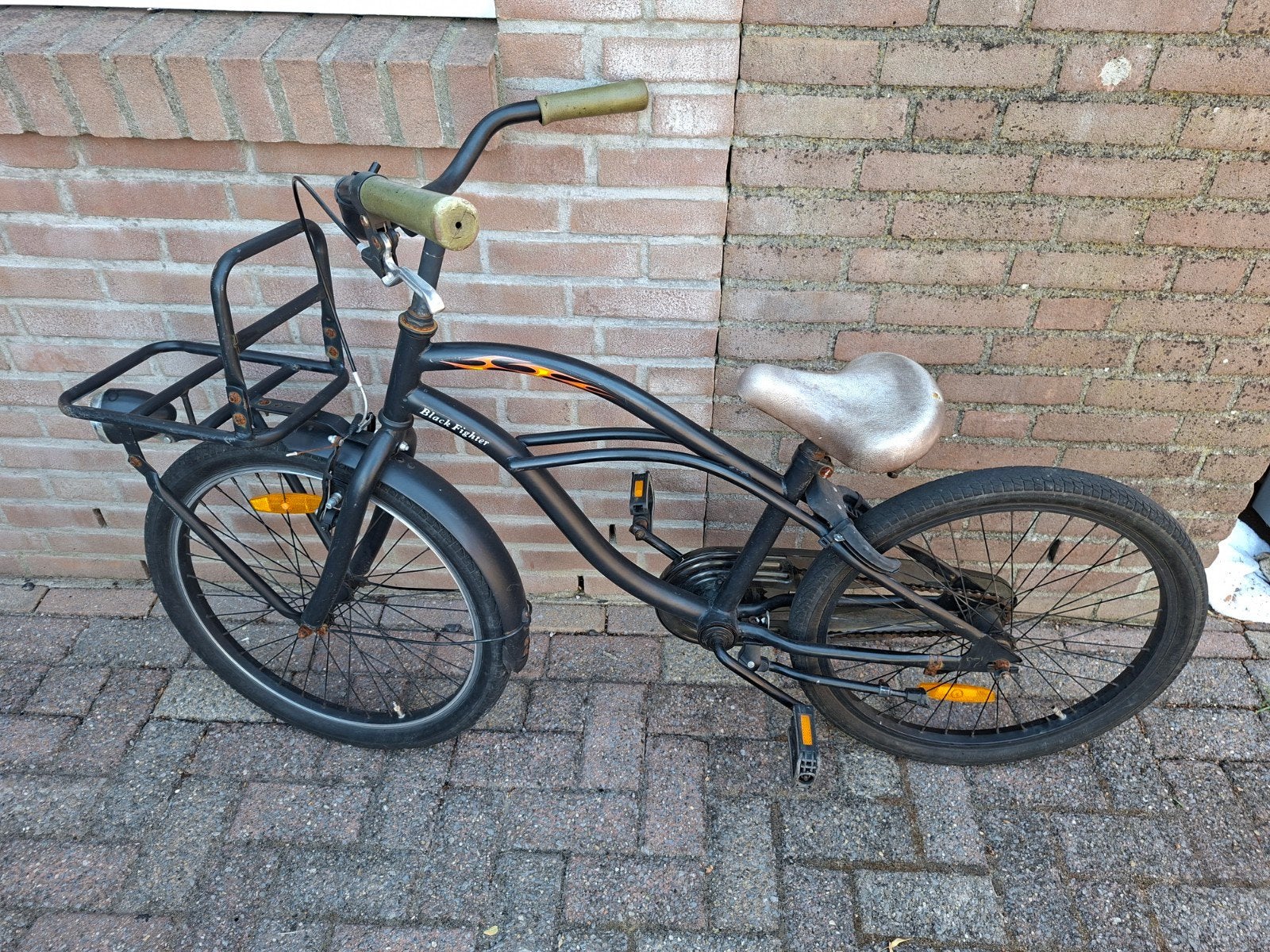 Black Phantom fiets met voordrager 22 inch, Terugtraprem, Gebruikt, Minder dan 49 cm, Ophalen
