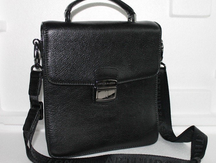 Crossbody schoudertas - Arthur & Aston - leder - nieuwstaat, Overige merken, Zwart, Nieuw, Ophalen of Verzenden
