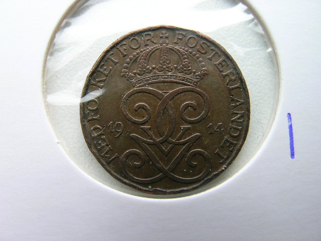 2 Ore 1914 Zweden, Postzegels en Munten, Ophalen of Verzenden, Overige landen, Losse munt