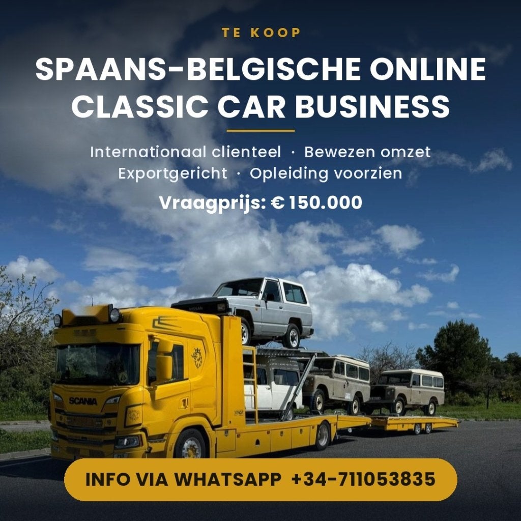 Spaans classic car export bedrijf te koop met bewezen omzet, Zakelijke goederen, Exploitaties en Overnames