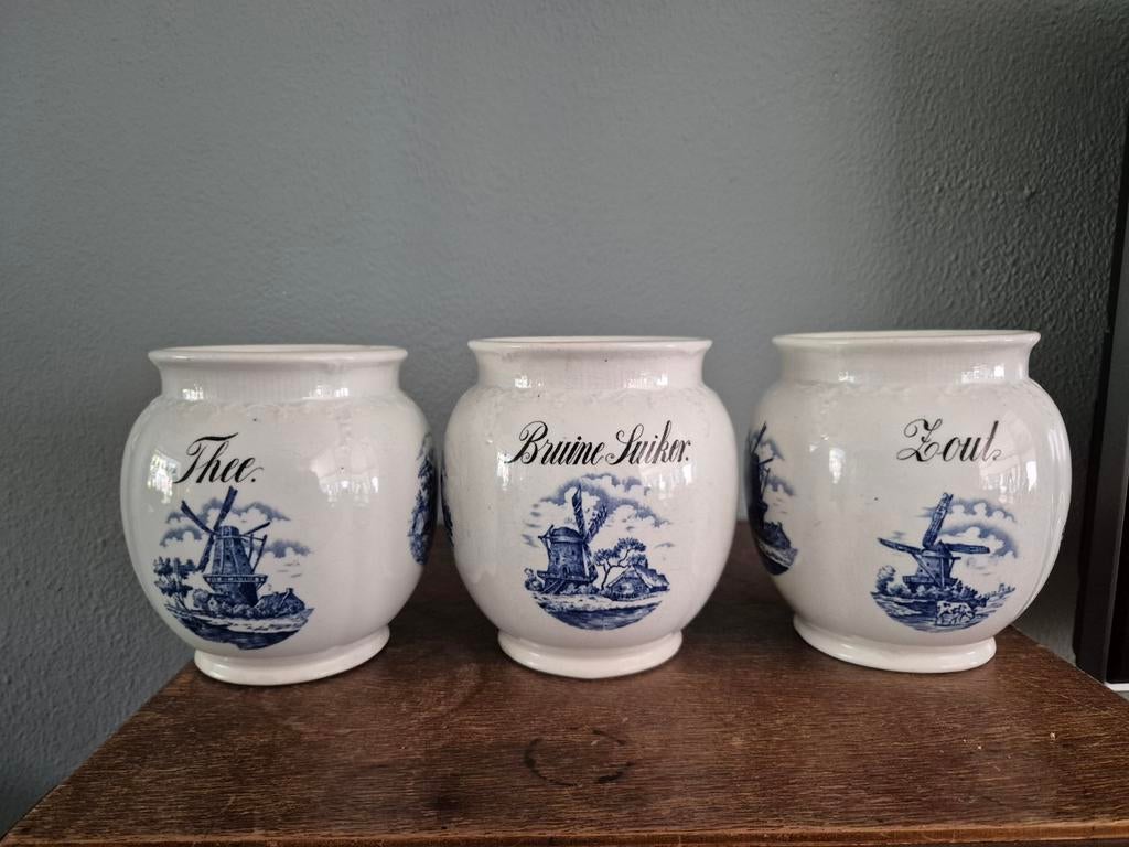 voorraadpotten van Societé ceramique Maestricht, Antiek en Kunst, Ophalen of Verzenden