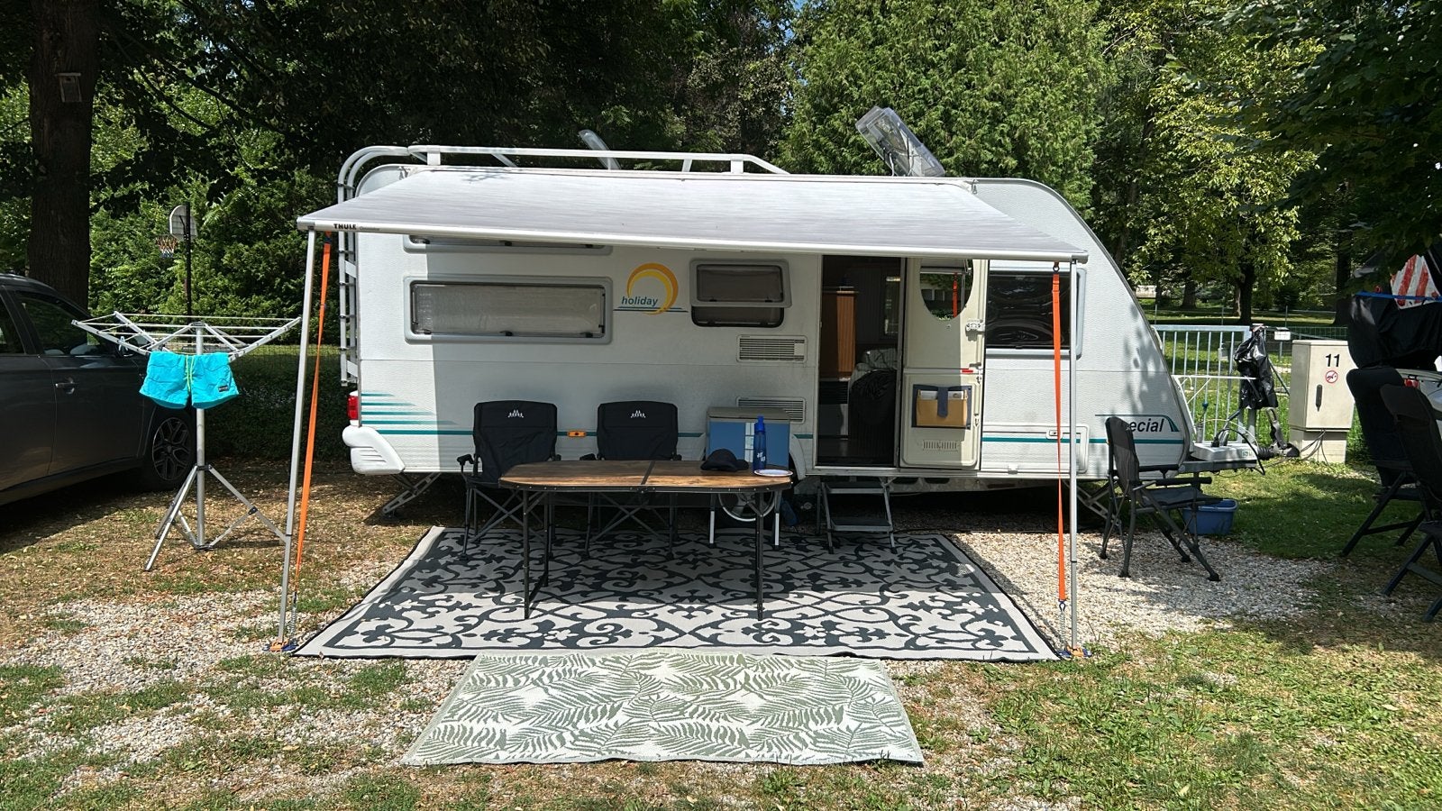 Eifelland E500 - Ruime gezinscaravan 5 personen, Caravans en Kamperen, Caravans, 2 aparte bedden, Kachel, 5 tot 6 meter, Overige