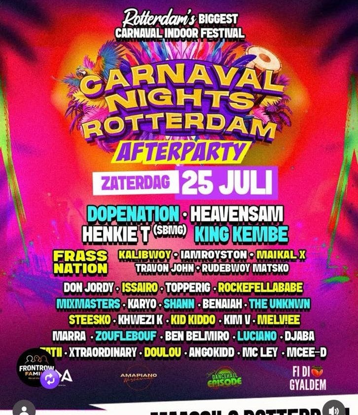 Carnaval nights Rotterdam Maassilo zaterdag tickets, Tickets en Kaartjes, Twee personen